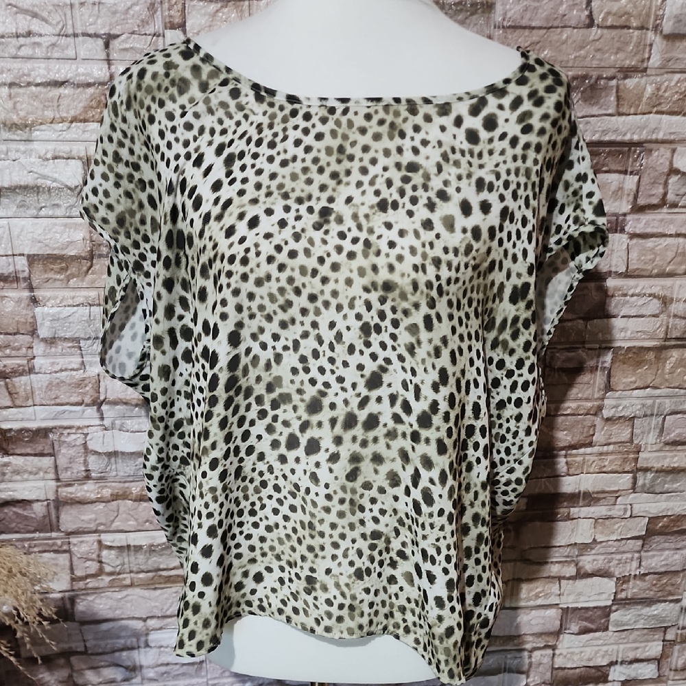 Jennifer Lopez Leopard Animal Print Blouse